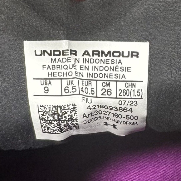 Under Armour Magnetico Elite 3 FG Size 9.5 Women Soccer Cleat Purple 3027160-500 - Picture 6 of 6